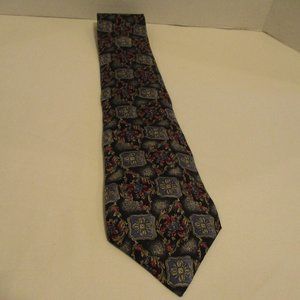 Buckingham Men Red Blue Graphic Silk Casual Business Evening Party Neck Tie